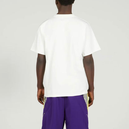 GUCCI Ancient Grecian SS23 Blade Round-neck Straight-cut Blade-edge Print Short-sleeved T-shirt for Men, White