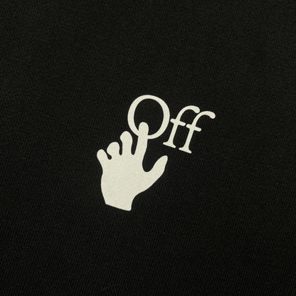 Off-White oil painting arrow print hooded sweater black