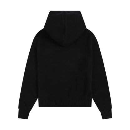 AMI Big Logo Hooded Sweater Black