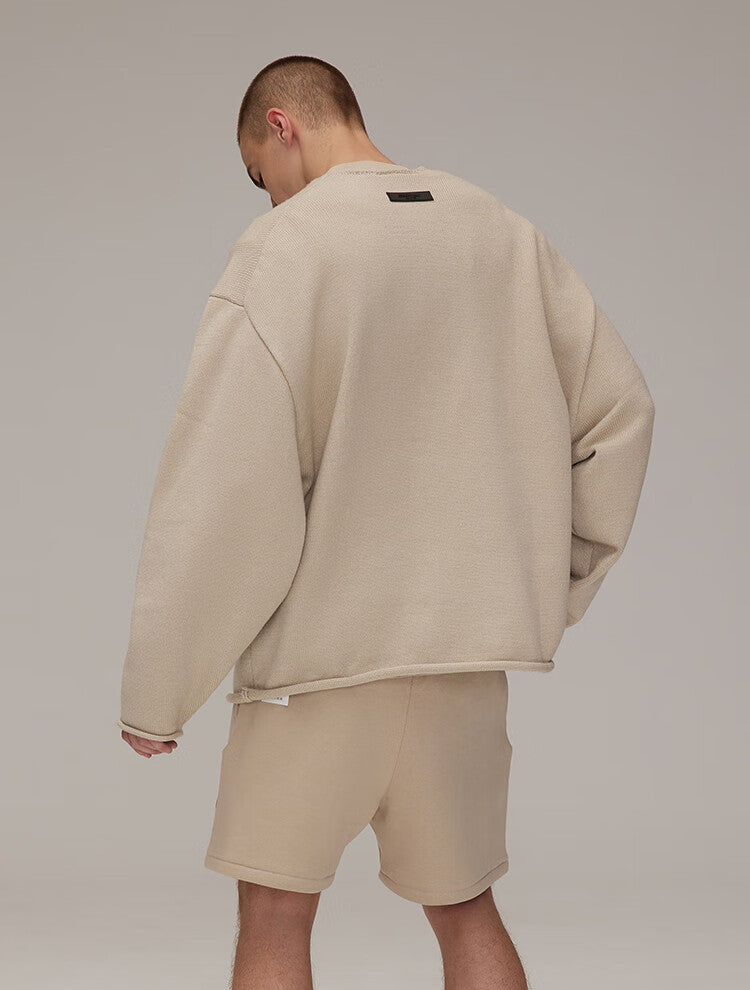 FOG FEAR OF GOD ESSENTIALS 22 1977 flocked crew neck sweater