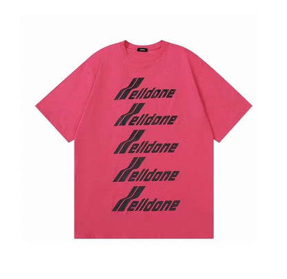 WE11DONE Barrage Print Tee Pink