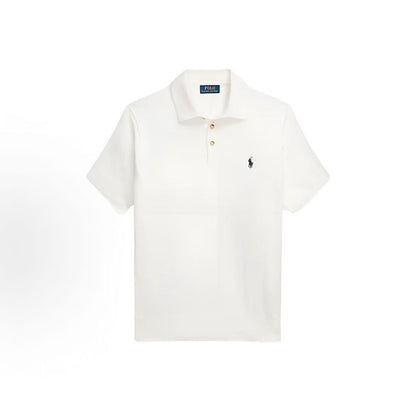 Ralph Lauren Logo Button Short-Sleeved Polo Shirt - Men's - White