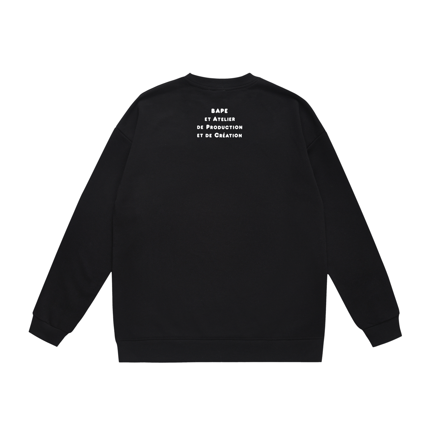 A Bathing Ape Monkey Logo Print Hoodie Black