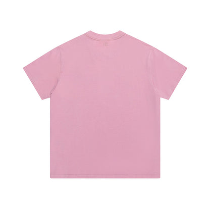 AMI Same Color Logo Tee Pink
