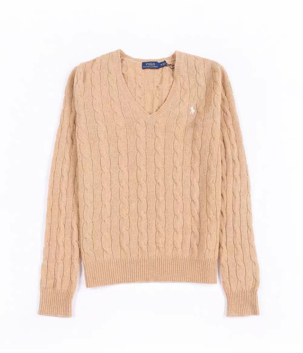 Ralph Lauren twist-knit V-neck sweater