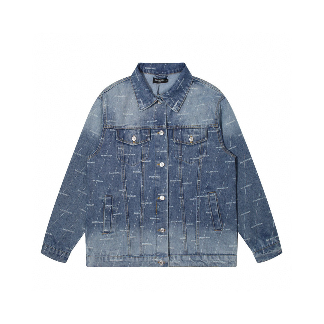 Balenciga logo jacket lx9922 blue