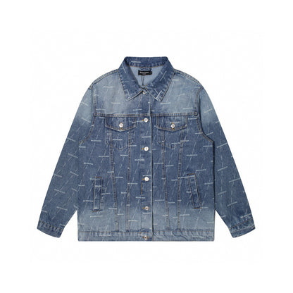 Balenciga logo jacket lx9922 blue