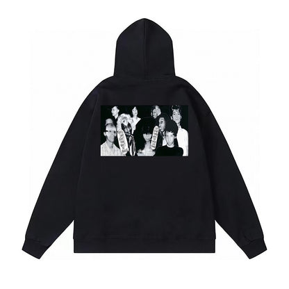 STUSSY CHARACTER PRINT HOODIE BLACK