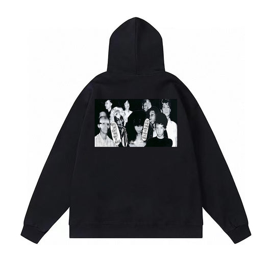 STUSSY CHARACTER PRINT HOODIE BLACK