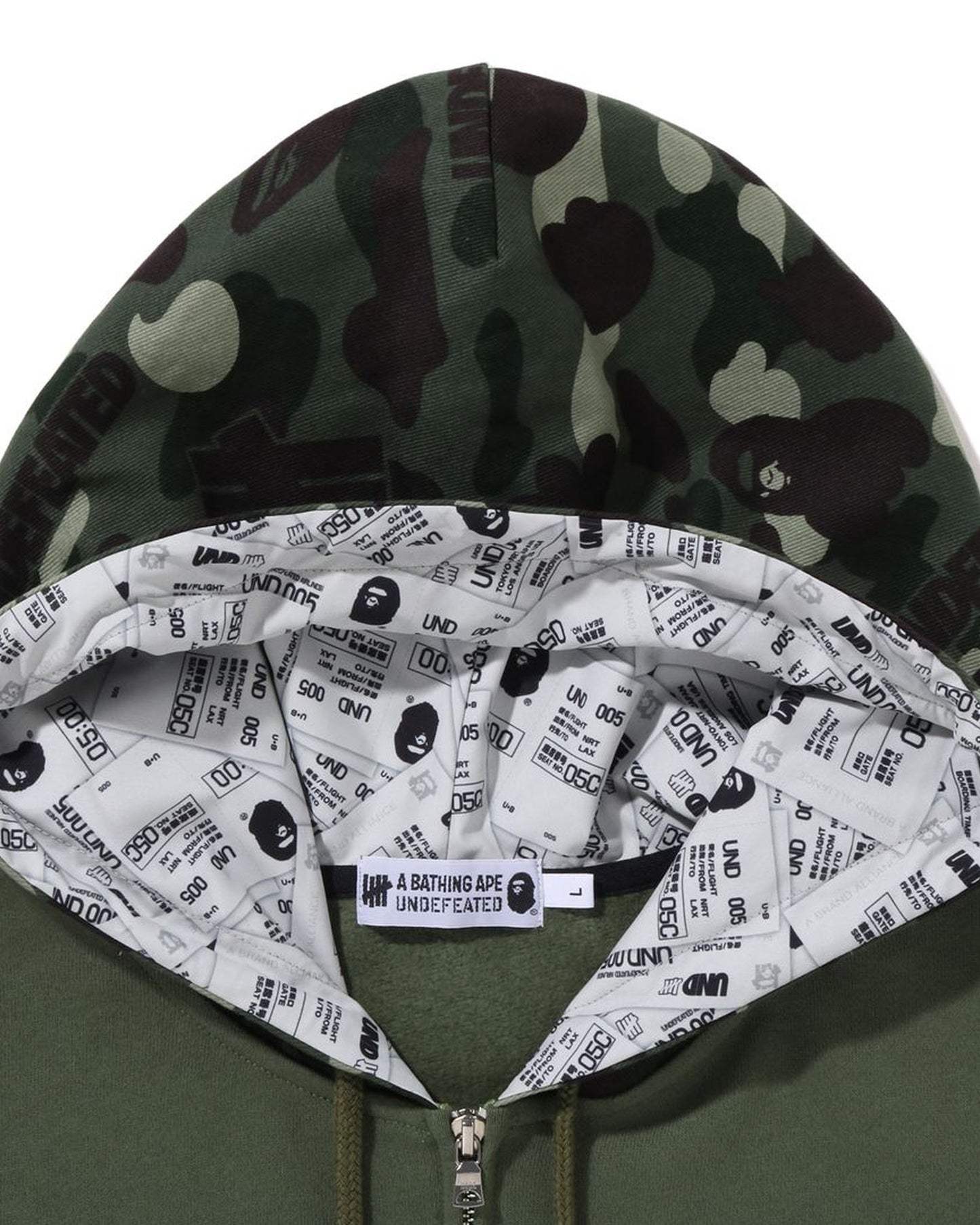 A Bathing Ape X UNDFTD Color Camo Relaxed Zip Hoodie