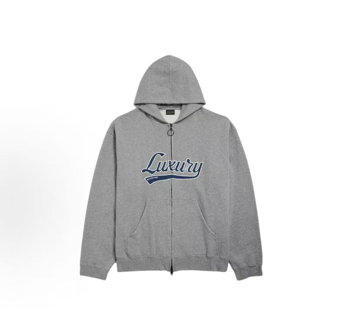Balenciaga FW25 Winter Collection - Zippered opening with hood design, long-sleeved, pullover, loose fit, men's style