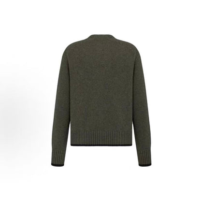 DIOR (Dior) - FallWinter 2022 - Letter Logo Embroidered Wool Long-Sleeve Sweater for Men - Black