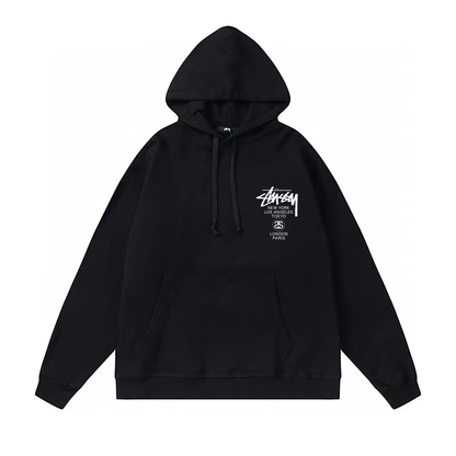 STUSSY WORLD TOUR HOODIE BLACK