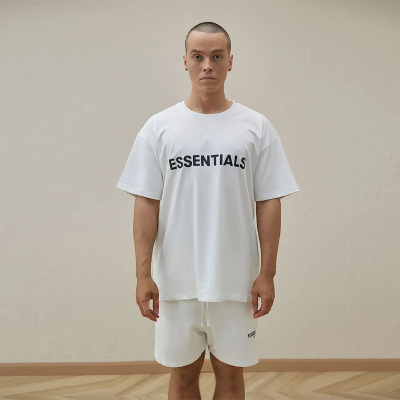 FOG Fear of God 20 Reproduced Short -sleeved Essentials Loose Round Neck T -shirt white