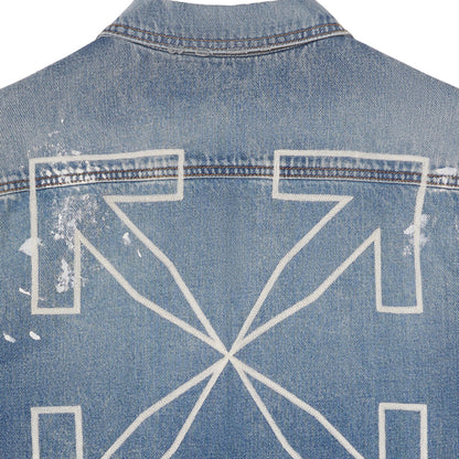 Off-White Diag Outline Denim Jacket Blue
