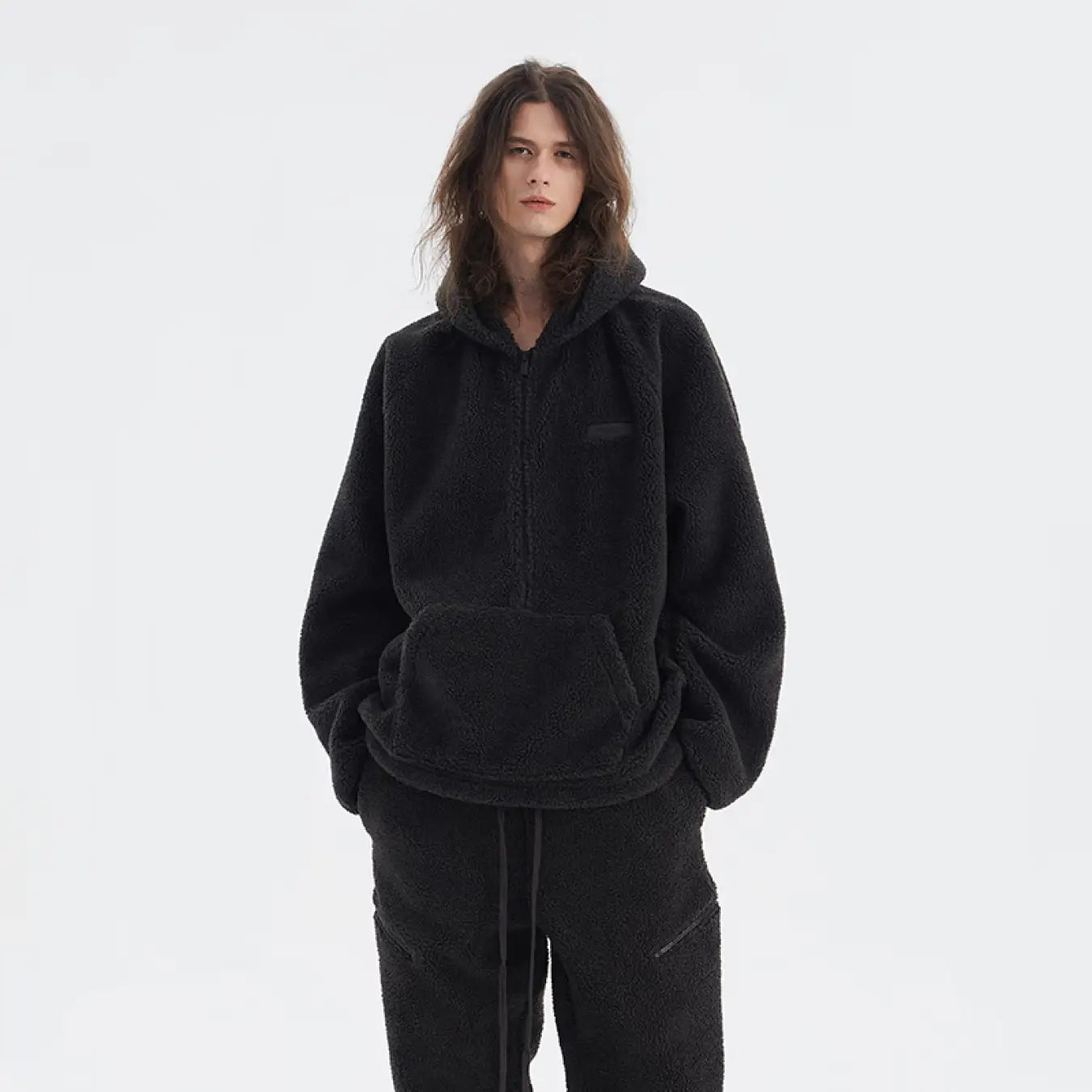 FOG FEAR OF GOD 22 multi-threaded half-zip cotton ESSENTIALS casual sherpa hoodie