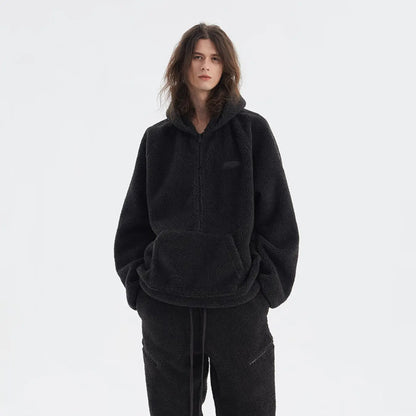 FOG FEAR OF GOD 22 multi-threaded half-zip cotton ESSENTIALS casual sherpa hoodie