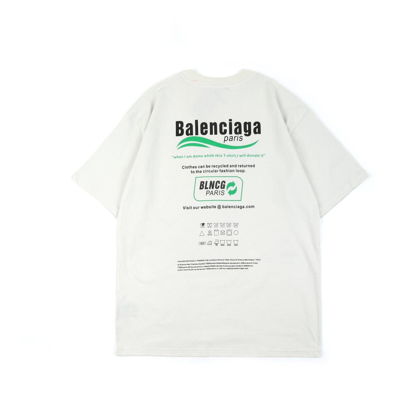 Balenciga logo tee LX010 white