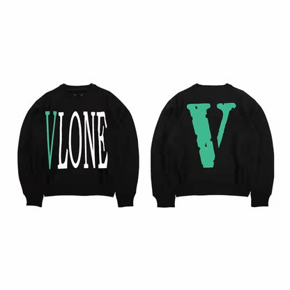 VLONE Logo Print Hoodie Black/Green