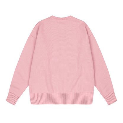AMI  Logo Crewneck Hoodie Pink