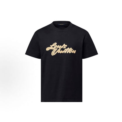 LOUIS VUITTON FW25 Autumn-Winter Men's Collection - Solid Embroidered Short-Sleeved T-Shirt for Men
