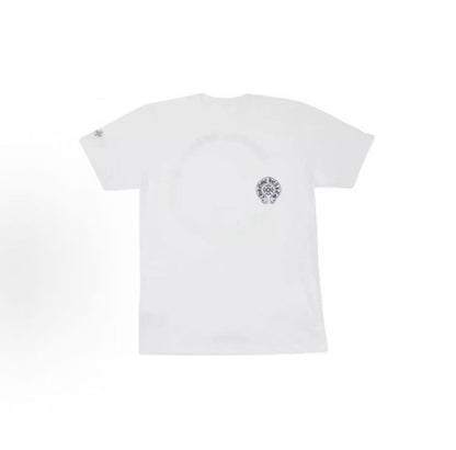 Chrome Heart SS23 Solid Color Letter Gradient Print Round Neck Short Sleeve T-Shirt (For Both Men and Women) - White