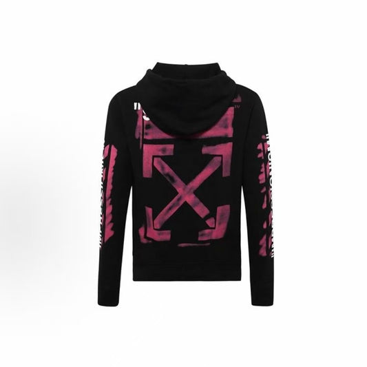 OFF-WHITE SS19 Printed Logo Hoodie for Men in Black