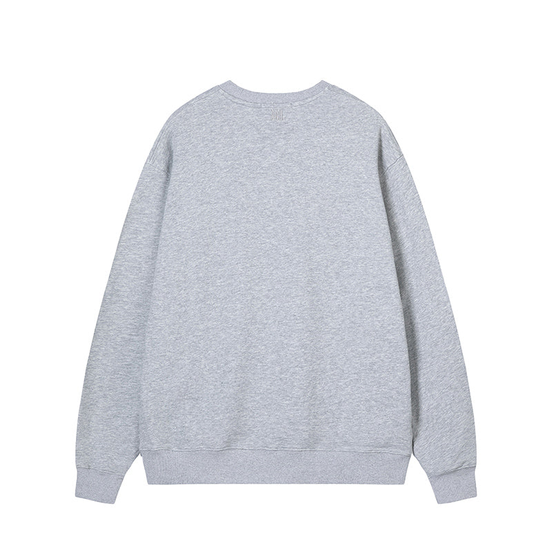 AMI  Big Logo Crewneck Hoodie Grey