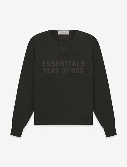 FOG FEAR OF GOD ESSENTIALS 23 Multi-stitch henley neck sweater