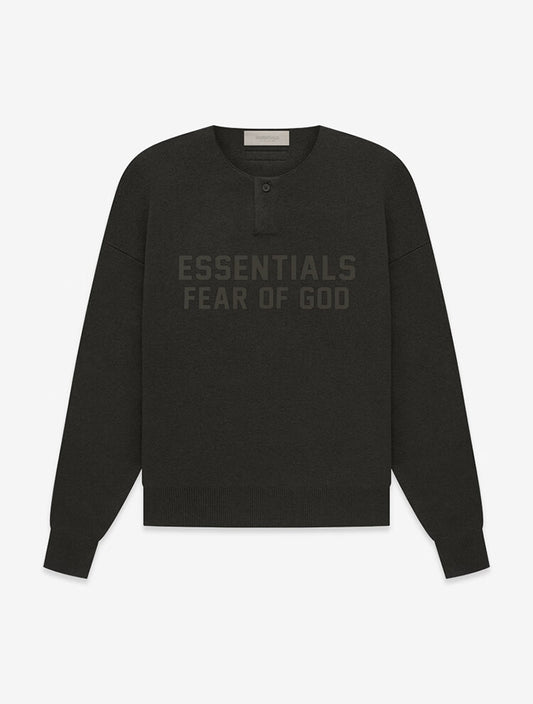 FOG FEAR OF GOD ESSENTIALS 23 Multi-stitch henley neck sweater