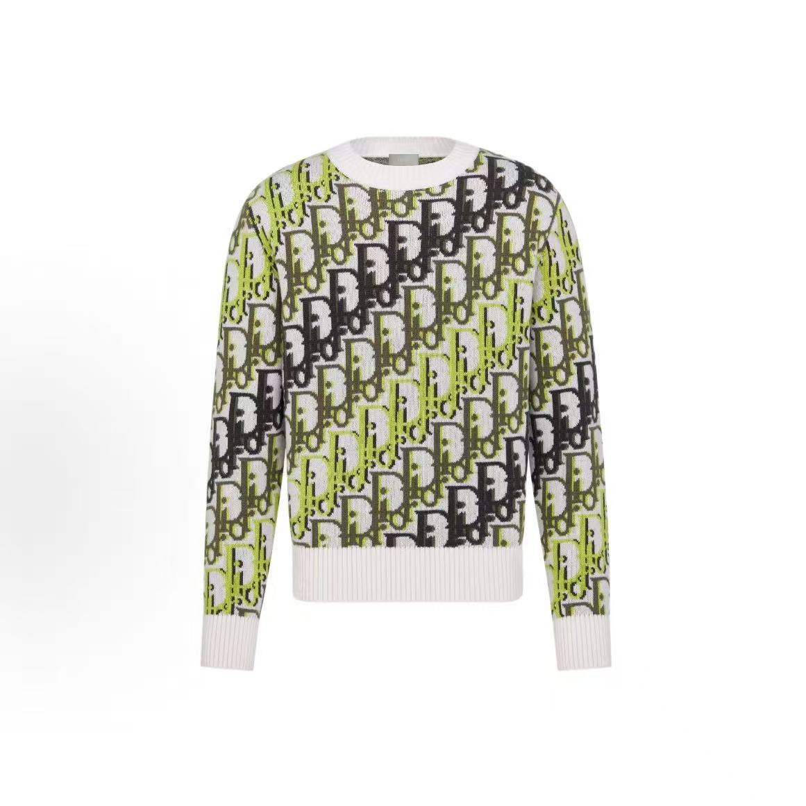 DIOR (Dior) Spring 2026 Men's Collection - Wool Plaid Round-neck Printed Sweater for Men