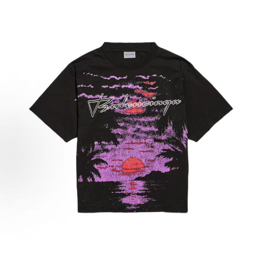 Balenciaga FW26 Autumn Collection - DREAM Plain Knit Retro Round-neck T-Shirt for Women - Regular Fit