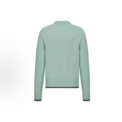 DIOR (Dior) - FallWinter 2022 - Letter Logo Embroidered Wool Long-Sleeve Sweater for Men - Black