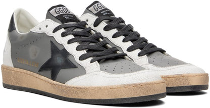GOLDEN GOOSE حذاء سنيكرز Ball Star رمادي وأبيض