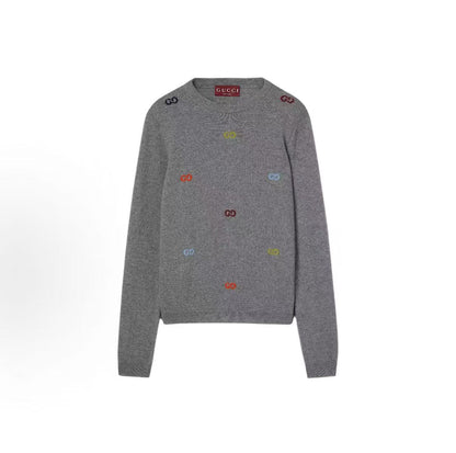 GUCCI 2025 Early Autumn Collection - Round-neck Printed Jacquard Sleeveless Sweater - Men's Style