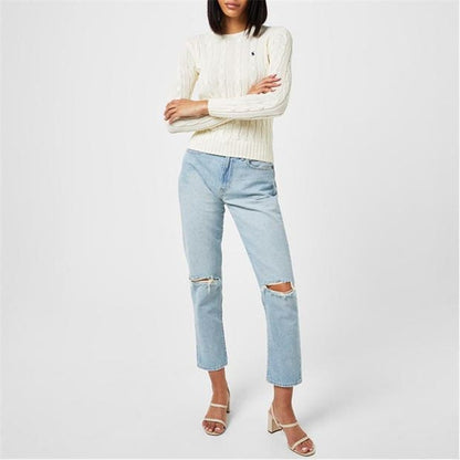 Ralph Lauren Julianna Crewneck Sweater Cream