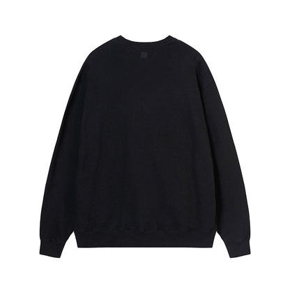 AMI Classic Logo Crewneck Hoodie Black