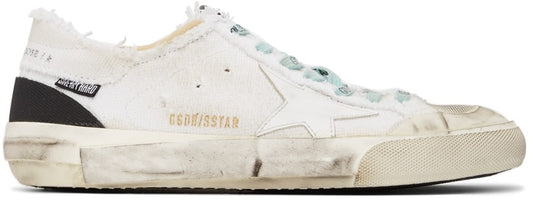 GOLDEN GOOSE حذاء سنيكرز سوبر ستار بنستار أبيض