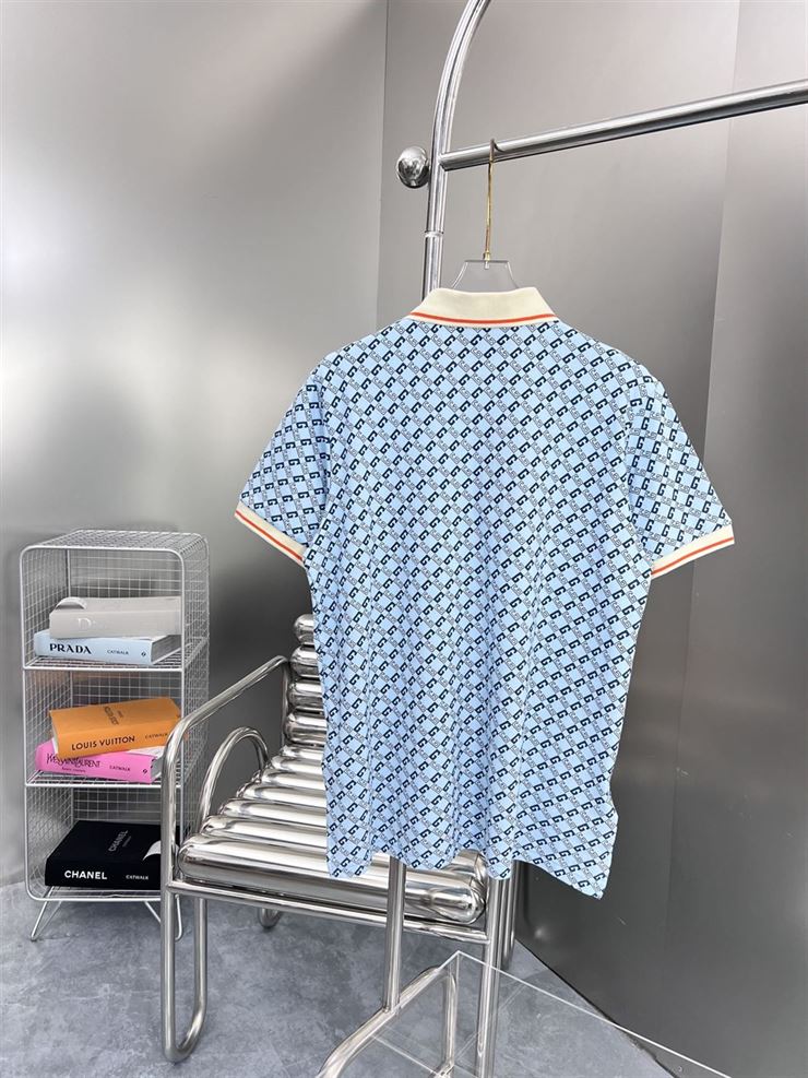 GUCCI GEOMETRIC G COTTON PIQUET POLO SHIRT – GGS043