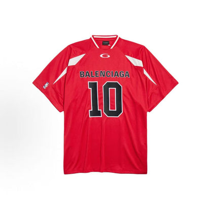 Balenciaga × NBA SS26 Collaboration Collection - Form-Contoured Mesh Round-neck Color-Contrasting Straps T-shirt - Regular Fit - Men's Style