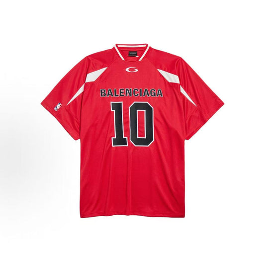 Balenciaga × NBA SS26 Collaboration Collection - Form-Contoured Mesh Round-neck Color-Contrasting Straps T-shirt - Regular Fit - Men's Style