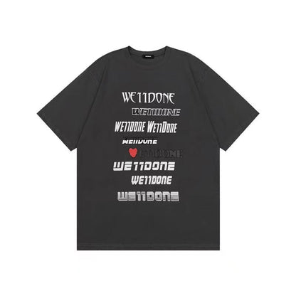WE11DONE Barrage Tee In Grey