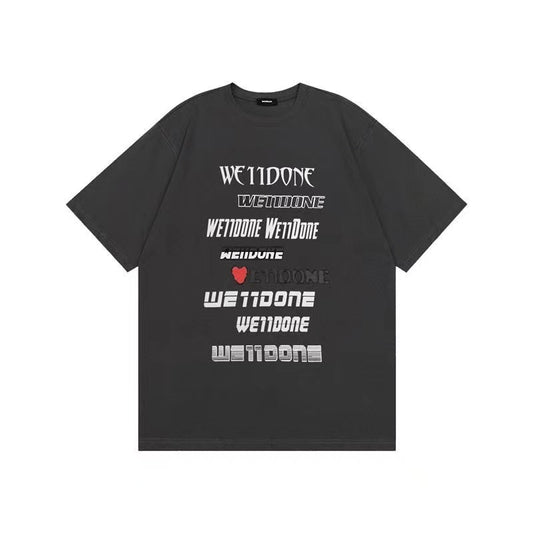 WE11DONE Barrage Tee In Grey