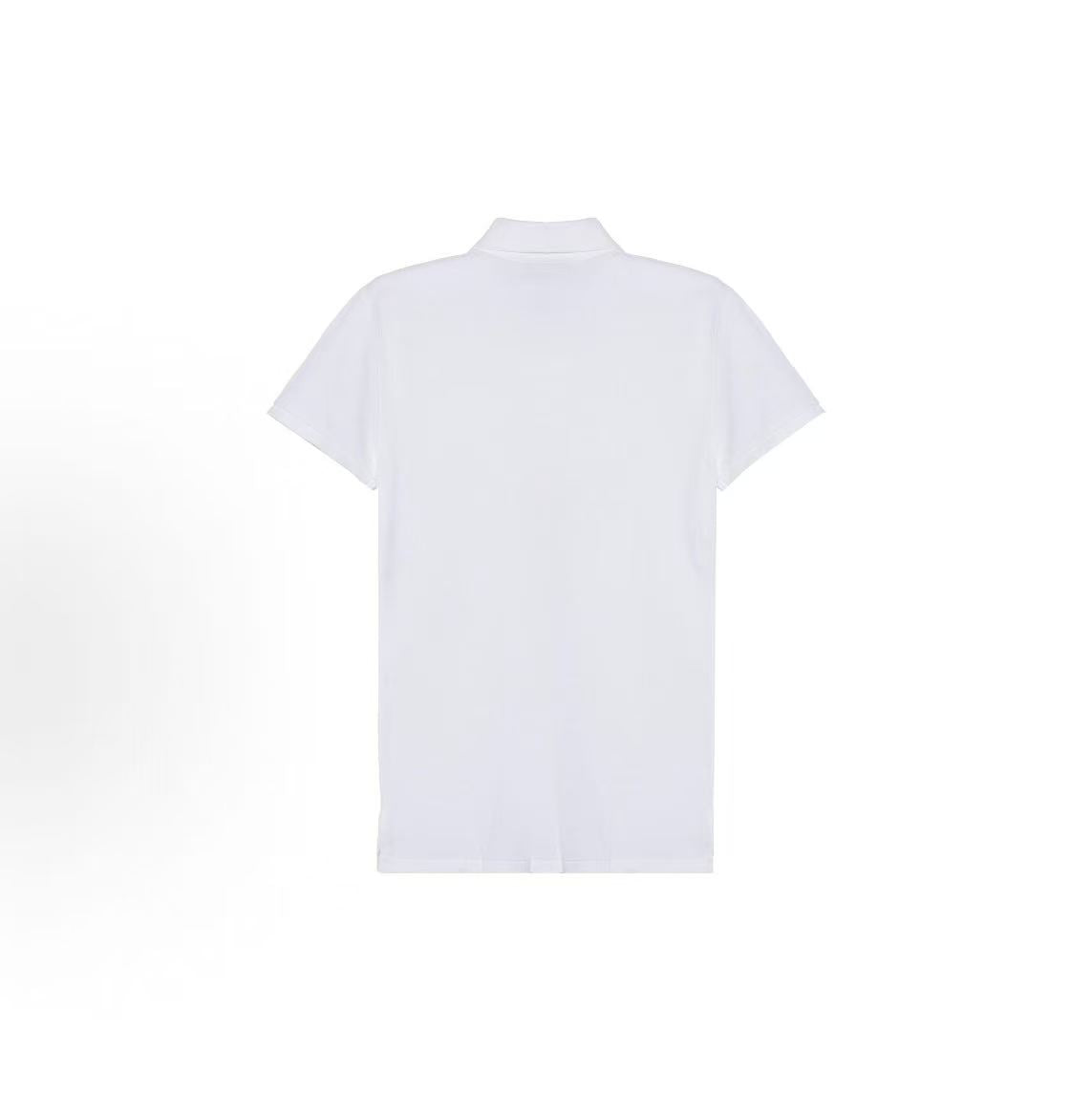 Ralph Lauren SS22 Solid-color Single-breasted Straight-Tee Polo Shirt - Slim Fit - Women's - White