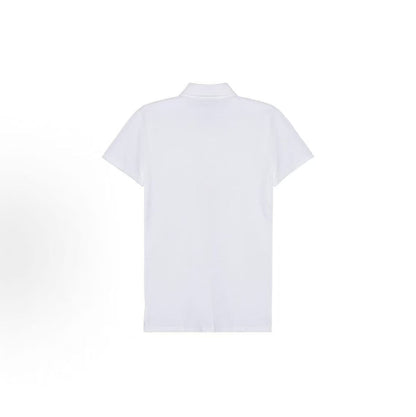 Ralph Lauren SS22 Solid-color Single-breasted Straight-Tee Polo Shirt - Slim Fit - Women's - White