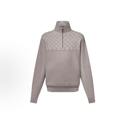 LOUIS VUITTON SS26 Men's SKI Skiing Collection Crewneck Pullover Sweater with Ribbed Edges, Men's Style