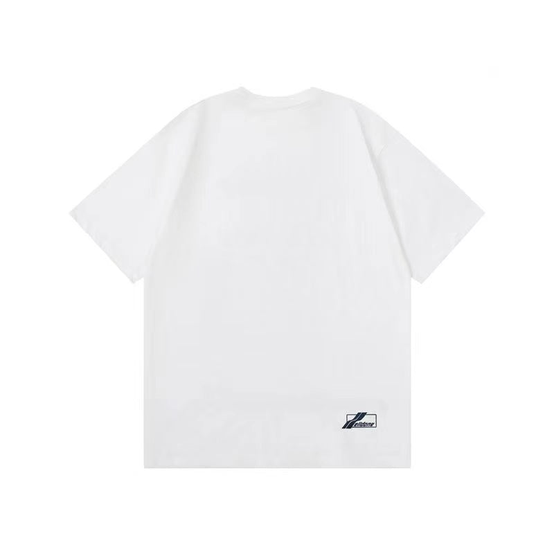 WE11DONE Contrasting Barrage Print Tee White