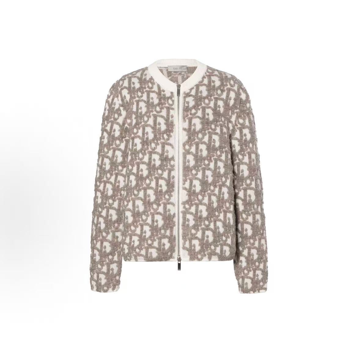 DIOR (Dior) Autumn 2025 Men's Collection - Wool Blended Oblique Patterned Floral Blouse - Sweater - Women's Style