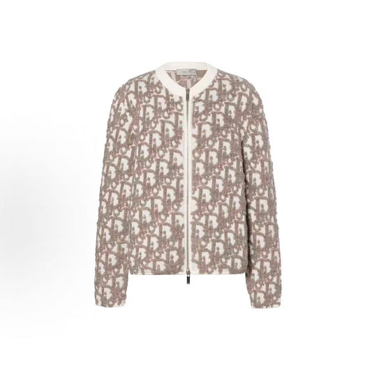 DIOR (Dior) Autumn 2025 Men's Collection - Wool Blended Oblique Patterned Floral Blouse - Sweater - Women's Style