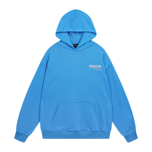 Balenciga logo hoodie BL238029 blue